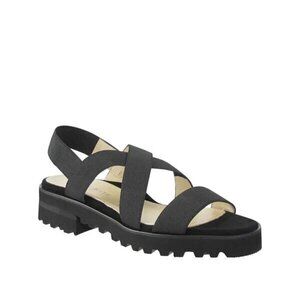 Ron white Women's Black "Catrina" Water-Resistant Sandals Slingback